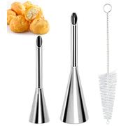 Ugello di Riempimento Beccucci Sac a Poche Bocchetta per Farcire Beccuccio Crema Pasticcera Professionali Acciaio Inossidabile per Cupcake Riempimento Donuts Eclairs Pasticcerie