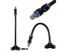 Ugello di spruzzatura in Ottone con bloccaggio rapido a connessione Rapida da 8 mm, Confezione da 10, Tubo Flessibile da 7,8 Pollici, Raccordo a T con Raccordo rapido 8-8-8 mm (Dimensioni: orifizio