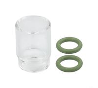 Ugello di vetro visivo trasparente per modelli di torcia di saldatura TIG per WP9 WP17 WP18 WP20 WP26 e uso consumabile con lenti a gas corte (n. 8)