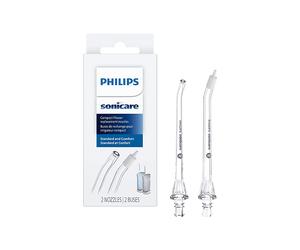 UGELLO ELETRTICO PER FILO INTERDENTALE PHILIPS HX3072/00, Ugello elettrico per filo interdentale, 2 bocchette, Bianco