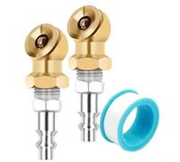 Ugello Gonfiaggio Alta Pressione 1/4 NPT per - Gonfiagomme con Manometro Integrato per Ruote Auto - Accessori Pompa Bicicletta Durevoli(2set)