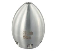 Ugello idropulitrice in acciaio inox G1/2" per la pulizia dei tubi e il risciacquo dei canali, 6 getti indietro contro intasamenti da sporco e foglie (B)