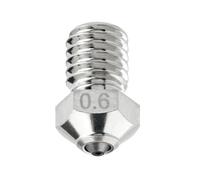 Ugello in carburo di tungsteno da 0,6 mm per Hotend E3D V6, Prusa i3 MK3S / MINI, Anycubic i3 Mega/Kobra/Kobra Neo, alta conducibilità termica e resistenza all'usura, rame nichelato