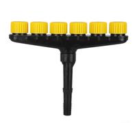 Ugello irrigatore da giardino multi testa, teste di spruzzo a flusso regolabile per un'irrigazione efficiente, protezione dalla nebbia fine per piante delicate, compatibile con 1 a 1,5 (6)