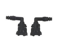 Ugello lavavetri doppio foro Compatibile Con Opel Per Signum 2003 2004 2005 2006 2007 2008 Per Vectra Nero 2 Pz Auto Lavafari Tergicristalli Ugello faro