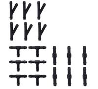 Ugello Lavavetro 18 pezzi Connettore per tubo di collegamento lavavetri pezzo a T dritto pezzo a Y a 3 vie tubo flessibile ugello lavavetri aria carburante acqua benzina