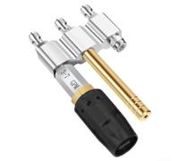 Ugello morbido regolabile da 7,6 cm, punta per idropulitrice con connessione rapida, ventola variabile da 0 a 60 gradi, portata lunga in acciaio inox per la pulizia di tetti e grondaie (3 teste)