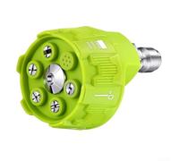 Ugello multifunzione 6 in 1 per idropulitrice ad alta pressione da 1/4", supporta diverse portate d'acqua e aree di copertura (verde)