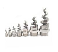 Ugello nebulizzatore a spirale in acciaio inossidabile, punta rotante con angolo di spruzzo di 120° per pulizia industriale con idropulitrice, rimozione della polvere e trattamento anti-i 5pcs 1-1/4"
