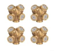 Ugello nebulizzatore agricolo a 4 fori in rame per spruzzatori da giardino e irrigatori per prato, 14 × 1,5 cm, set da 4 pezzi