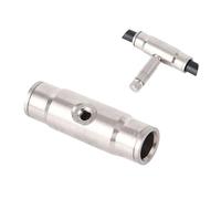 Ugello nebulizzatore Atomizzatore regolabile in ottone, Kit ugello nebulizzatore T ad alta pressione da 3/8" con chiusura antiscivolo 2pcs Quick-connect straight single