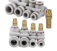 Ugello nebulizzatore in ottone con spruzzatore regolabile con adattatore a T