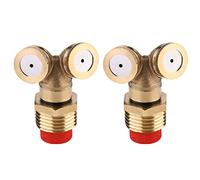 Ugello nebulizzatore in ottone da 2 pezzi, irrigatore da giardino maschio a 2 fori Connettore per irrigazione Teste per irrigatori d'acqua Raccordo con rete filtrante
