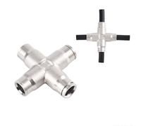 Ugello nebulizzatore regolabile in ottone, ugello nebulizzatore 1/4" connettore rapido ad alta pressione 10/24 UNC 2pcs Quick-connect four-way