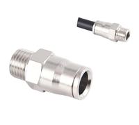 Ugello nebulizzatore regolabile in ottone, ugello nebulizzatore 1/4" connettore rapido ad alta pressione 10/24 UNC 2pcs Quick-connect valve connection (1/4 thread)