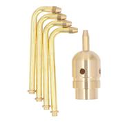 Ugello per fontana rotante, testina di spruzzo per fontana in ottone a 4 bracci, design a rotazione automatica con angolo regolabile, irrigatore per fontana girevole durevole per (G1,5 pollici)