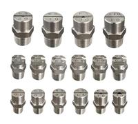 Ugello per idropulitrice a forma di ventaglio piatto da 6 pezzi 1/8,1/4,3/8,1/2 Ugello per pulizia a forma di ventaglio in acciaio inossidabile Diametro 0,66-3,6 mm Parti e acce 1/2 2.8mm(0.11in) 80°