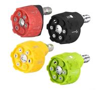 Ugello per idropulitrice da 35,5 cm con 6 opzioni di cambio rapido per alta efficienza per tutti i tuoi progetti di pulizia (040 nero)