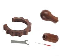 Ugello per montalatte ergonomico in noce, per macchina da caffè espresso | Legno di noce resistente al calore, manico ergonomico per rubinetto, anello antiscottatura, compatibile con Gemilai 3006