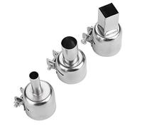 Ugello per Pistola Termica 10 Pezzi 850 Stazione di Saldatura Ad Aria Calda Kit Ugello Rotondo e Quadrato Colore Argento Diametro Ingresso 22 Mm 193 G Peso Ugello 3 Mm-12 * 12