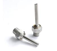 Ugello per refrigerante ruotabile a 360° da 10 pezzi, ugello sfera, ad alta pressione Easy Jet-On Torretta tornio CNC Raffreddamento spruzzo d'acqua di raf Straight pipe Aperture4.0mm 1/8"-length50mm