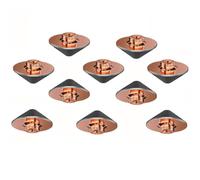 Ugello per taglio laser da 10 pezzi Ugello a doppio strato ad alta velocità per testa di taglio laser in fibra Chrome-plated double-layer laser nozzle D28H15 Hole diameter 3.0mm