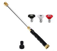 Ugello per tubo ad alta pressione con impostazioni di spruzzo a 3 modalità (jet/ventilatore/flusso), dovere e costruzione, raccordo rapido da 3/4" per giardino, lavaggio auto e bagno per animali