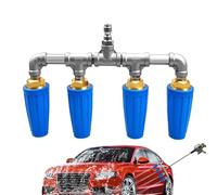 Ugello per Tubo ad Alta Pressione | Testina quad in acciaio antiruggine - Bocchetta Ad Alta Pressione Per Manichetta | Per lavaggio auto, giardinaggio, pulizia casa, balcone, patio e cortili