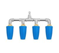 Ugello per tubo ad alta pressione | Testina quad in acciaio antiruggine - Bocchetta Ad Alta Pressione Per Manichetta | Per lavaggio auto, giardinaggio, pulizia casa, balcone, patio e cortili