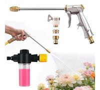 Ugello per Tubo da Giardino ad Alta Pressione,Pulitrice Portatile con Getti Regolabili,Lavatrice a Pressione Multifunzionale per Auto | per Detailing, Pulizie Esterne, Domestiche e Giardino