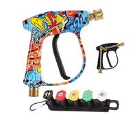Ugello per tubo da giardino, adattatore per irrigazione esterna, pistola ad acqua ergonomica regolabile per giardino, ingresso terrazza garage ed esterni