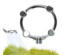 Ugello per tubo da giardino: doccia per tubo resistente in metallo, ugello da giardino con vari modelli di spruzzatura | Doccia ad acqua con controllo del pollice, raccordo per tubo a prova