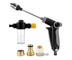 Ugello per Tubo da Giardino, Pistola ad Alta Pressione con Getto Regolabile, Ideale per il Lavaggio dell'auto, l'irrigazione del Giardino, Della Terrazza e per la Doccia
