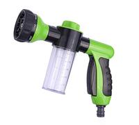 Ugello per tubo da giardino Pistola per spruzzatore di schiuma ad alta pressione Modello a spruzzo a 8 vie con pistola per schiuma da neve con bottiglia di dispenser di sapone da 3,5 once / 100 cc