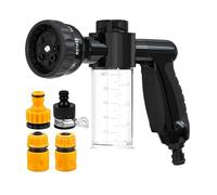 Ugello per tubo da giardino, spruzzatore portatile per acqua da giardino, spruzzatore in schiuma per tubo da , con flacone dispenser, modello a spruzzo a 8 vie, manico in schiuma ad alta
