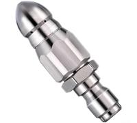 Ugello per tubo idropulitrice da 5000 PSI con attacco rapido, testina rotante e getti avanti/posteriori per una potente pulizia delle fognature e degli scarichi