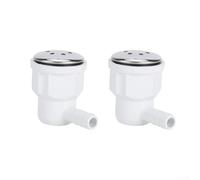 Ugello per vasca da bagno a 6 fori bianco per spa, piscine e vasche domestiche, piastra spray in acciaio inox con corpo in plastica, design rimovibile per una semplice manutenzione, parte di ricambio