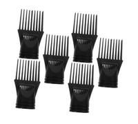 Ugello Pettine per Asciugacapelli 6 Pezzi in Plastica Nero | Strumento Multiuso per Stilisti, Resistente al Calore, per Uso Quotidiano e Feste, Districa e Modella