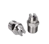 Ugello piatto a ventaglio in acciaio inossidabile 1 ugello a getto piatto ad alta pressione e impatto, ugello a spruzzo d'acqua industriale in acciaio inossidabile standard da 1/4"(6505)