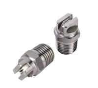 Ugello piatto in acciaio inox 1/4 V a forma di ugello a getto d'acqua ad alta pressione 110 gradi per pulizia e lavaggio (1I8-9530)