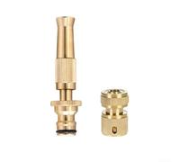 Ugello regolabile in ottone e kit connettore rapido per giardinaggio lavaggio auto con struttura in metallo resistente alla ruggine e per modelli di spruzzo versatili per attività di irrigazione