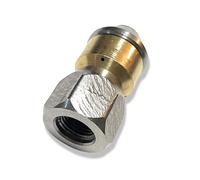 Ugello rotante per pulizia tubi 1/8" IG per idropulitrice - Compatibile con Kärcher, Kränzle, WAP, Nilfisk-Alto acciaio inossidabile e ottone, max. 250 bar - Rimozione efficiente di blocchi M&M