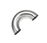 Ugello Scarico per Auto per 19mm-102mm 180 Gradi Tubo di Scarico Auto Gomito di Scarico Downpipe Curve Curva in Acciaio Inox Tubo di Saldatura Gomito Tubo Scarico per Auto (Misurare : 63mm)