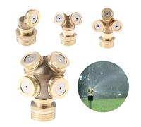 Ugello spray nebulizzatore in ottone, 1-4 fori, irrigatore per irrigazione da giardino per il raffreddamento della serra, raccordo per irrigazione agricola