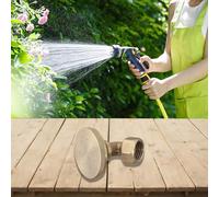 Ugello spruzzatore in ottone con atomizzazione a 7 fori, design ad alta pressione regolabile per tubo M14, applicabile per colture e giardini per irrigazione (ugello dritto)