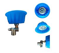 Ugello spruzzatore regolabile ad alta pressione con copertura antivento, testa di irrigazione da giardino a 5/7 fori, filettatura interna 14 x 1,5 per tubo, plastica e acciaio inossidabile (rotazione