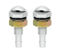 Ugello Tergicristallo 2pcs a forma di ventola pulizia dell'auto a rondella universale cofano anteriore spruzzatore acqua tergicristallo(White)