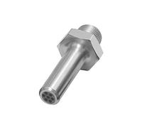 Ugello tondo silenzioso, 1/2 - 27 UNS, bocchetta di sicurezza per pistole ad alte prestazioni, alluminio, lunghezza 50,0 mm, ugello esterno ø 10 mm