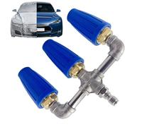 Ugello turbo per rondella - Testa di pulizia rotante 4000 PSI, spruzzatore ad alta pressione, attacco 'acqua durevole, parte della turbina regolabile, accessorio spray resistente, potente