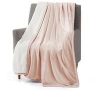 UGG 23852 Bliss Sherpa Coperta completamente reversibile per divano o letto, lavabile in lavatrice, facile da pulire, morbida peluche di lusso oversize accento coperta, 177 x 122 cm, quarzo